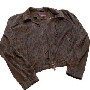 VIGOSS Faux Suede Jacket with Vent Holes